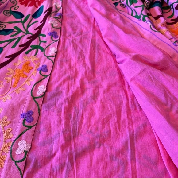 Handmade embroidered The Suzanna size LGE-XXL Kimono/Robe‎ with belt - Picture 9 of 15